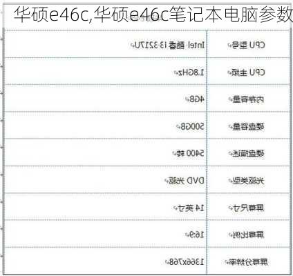 华硕e46c,华硕e46c笔记本电脑参数