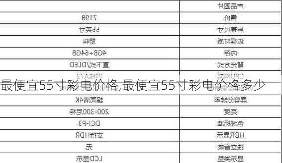 最便宜55寸彩电价格,最便宜55寸彩电价格多少