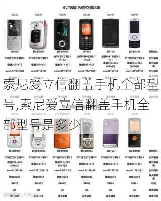 索尼爱立信翻盖手机全部型号,索尼爱立信翻盖手机全部型号是多少