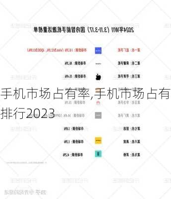 手机市场占有率,手机市场占有率排行2023