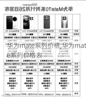 华为mate系列价格,华为mate系列价格表