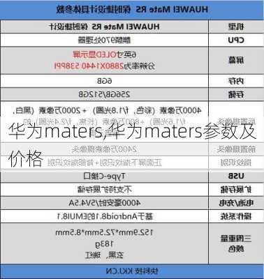 华为maters,华为maters参数及价格